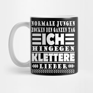 Klettern Kletterfels Kletterwand Verein Spruch Mug